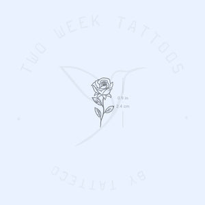 Small Rose Semi-Permanent Tattoo - Set of 2