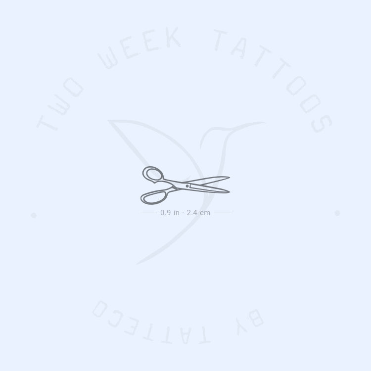Scissors Semi-Permanent Tattoo - Set of 2