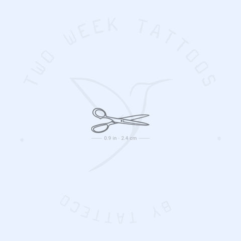 Scissors Semi-Permanent Tattoo - Set of 2