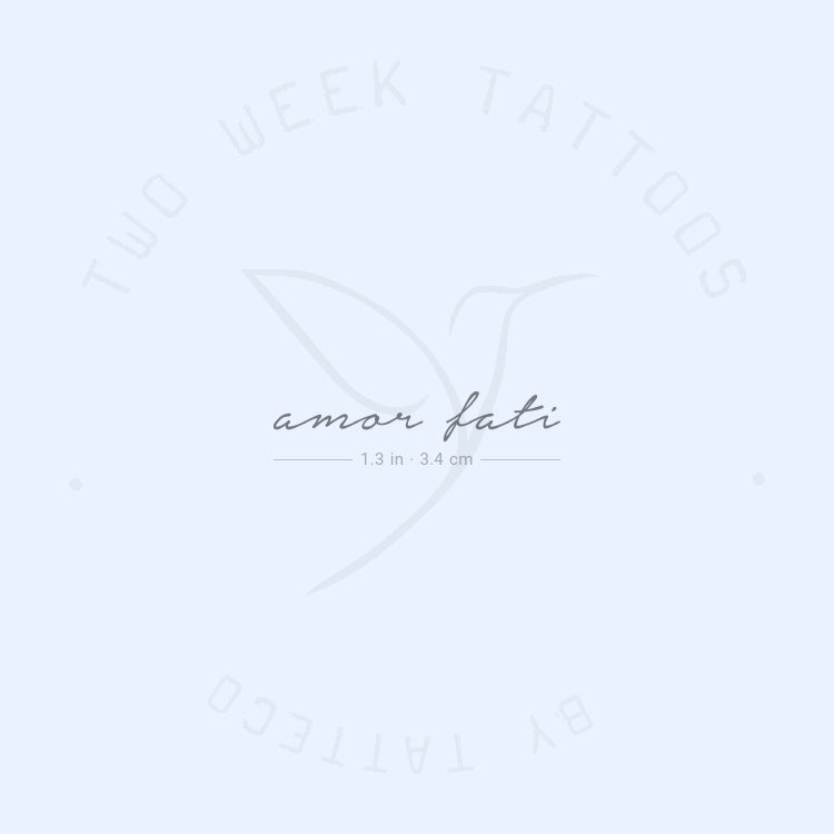 Amor Fati Semi-Permanent Tattoo - Set of 2
