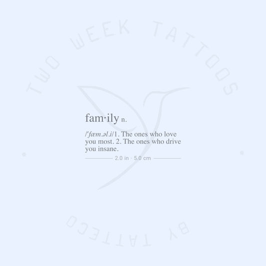 Tatuaje semipermanente con descripción familiar (juego de 2)