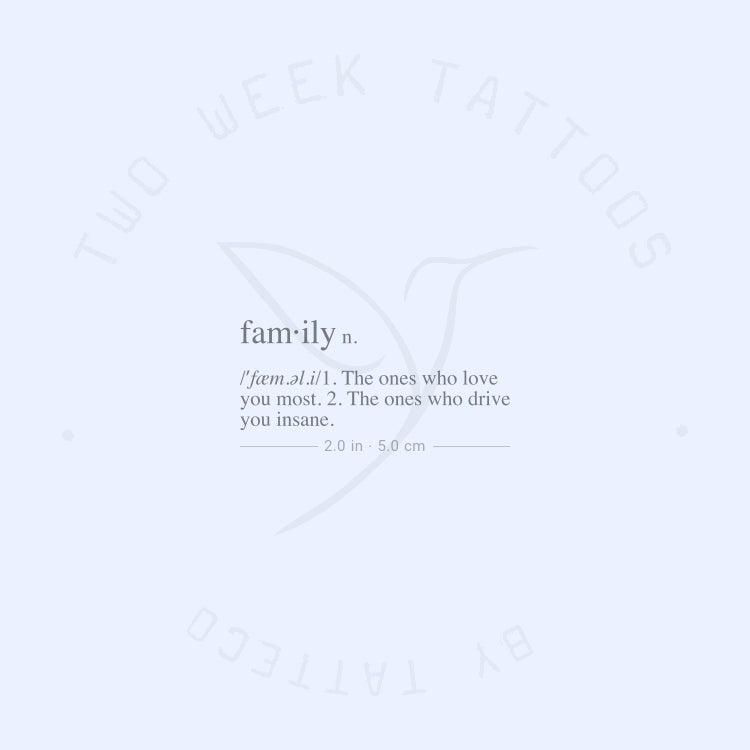Family Description Semi-Permanent Tattoo - Set of 2