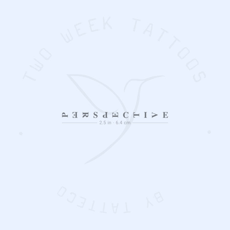 Perspective Semi-Permanent Tattoo - Set of 2