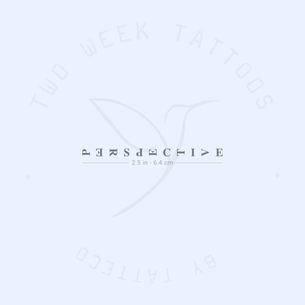 Perspective Semi-Permanent Tattoo - Set of 2