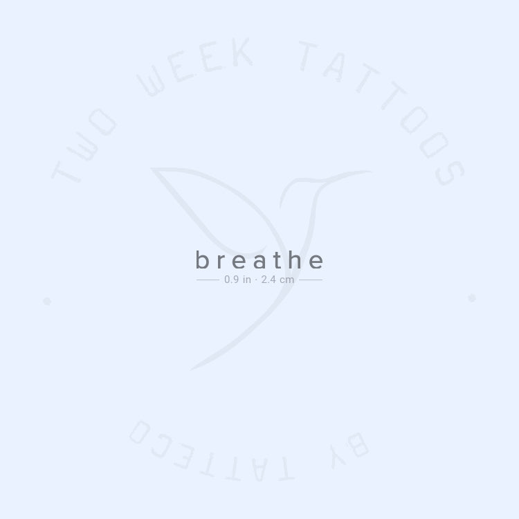 Sans-Serif Breathe Semi-Permanent Tattoo - Set of 2