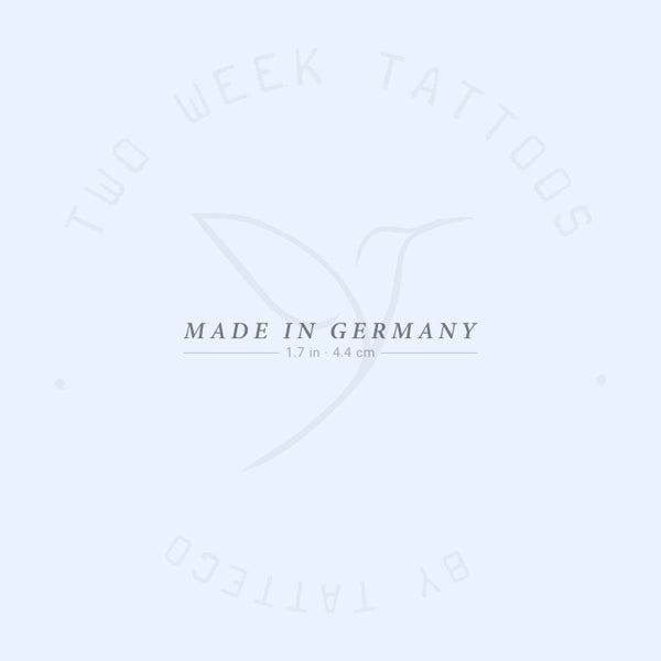 Made In Germany Semi-Permanent Tattoo - Set of 2
