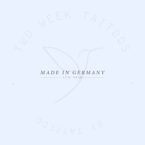 Made In Germany Semi-Permanent Tattoo - Set of 2