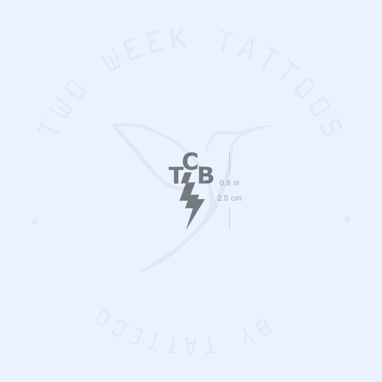 Tatuaje semipermanente de banda TCB - Juego de 2