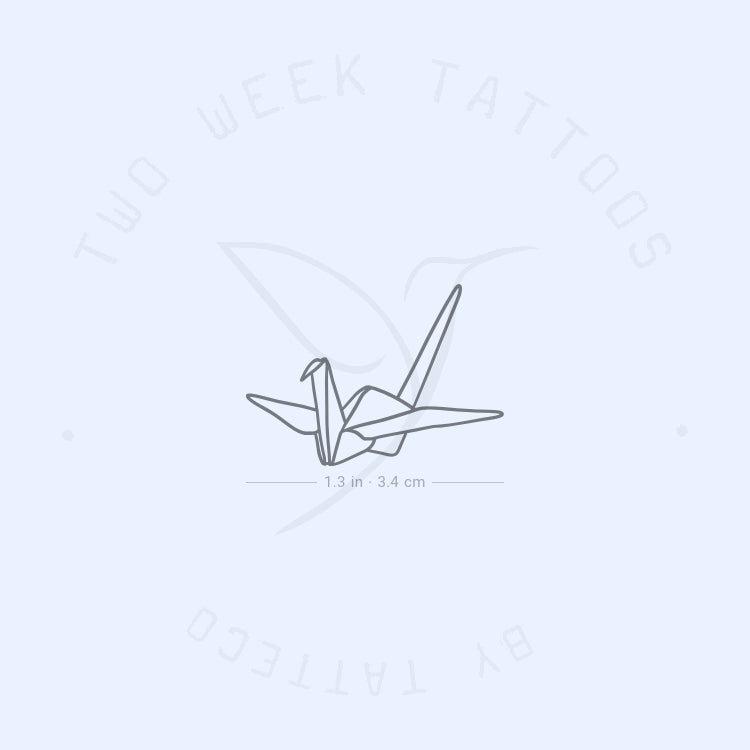 Origami Crane Semi-Permanent Tattoo - Set of 2