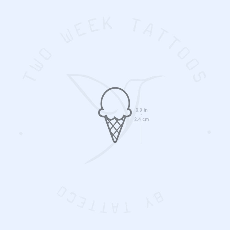 Ice Cream Semi-Permanent Tattoo - Set of 2