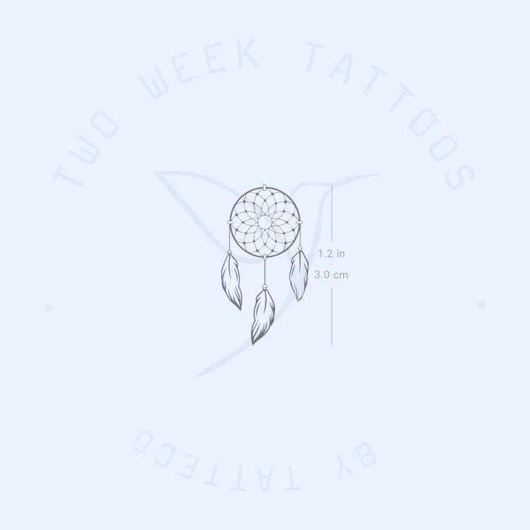 Tatuaje semipermanente de atrapasueños pequeño (juego de 2)