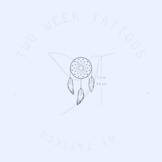 Tatuaje semipermanente de atrapasueños pequeño (juego de 2)