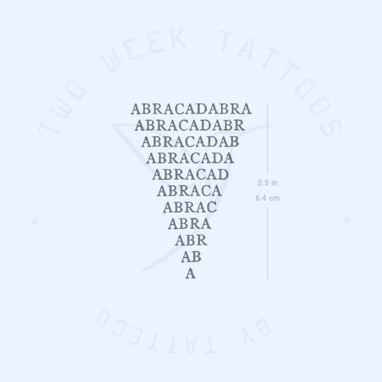 Abracadabra Semi-Permanent Tattoo - Set of 2