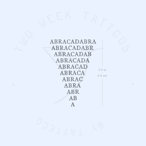 Abracadabra Semi-Permanent Tattoo - Set of 2