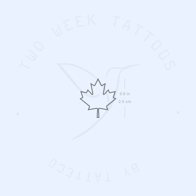 Canada Maple Leaf Semi-Permanent Tattoo - Set of 2