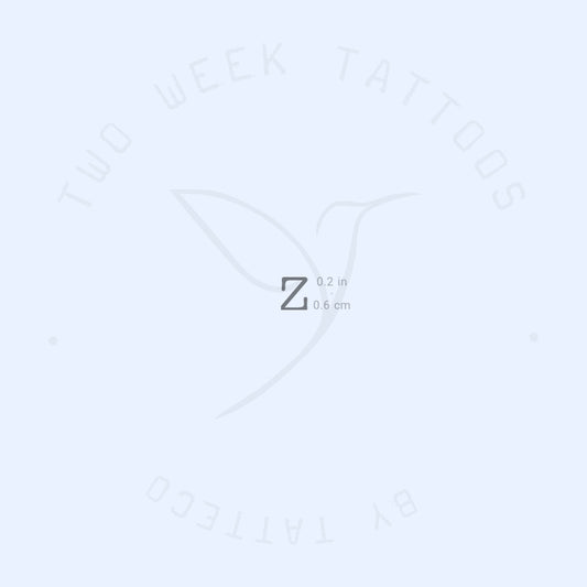 Tatuaje semipermanente de máquina de escribir con Z mayúscula (juego de 2)