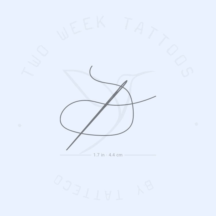 Needle And Thread Semi-Permanent Tattoo - Set of 2
