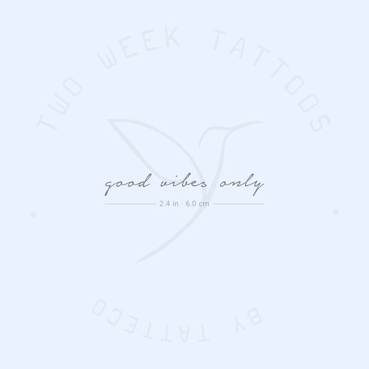 Tatuaje semipermanente "Good Vibes Only" - Juego de 2