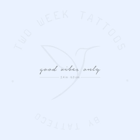 Tatuaje semipermanente "Good Vibes Only" - Juego de 2