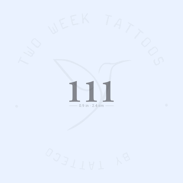 111 Semi-Permanent Tattoo - Set of 2