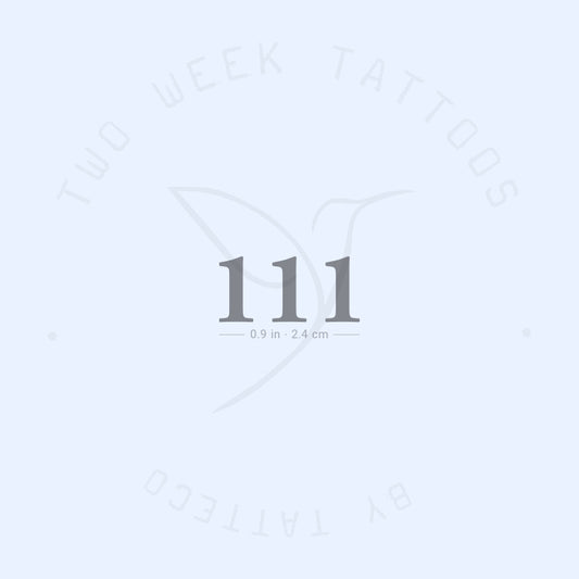 111 Semi-Permanent Tattoo - Set of 2