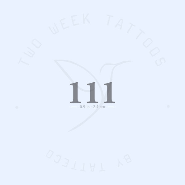 111 Semi-Permanent Tattoo - Set of 2
