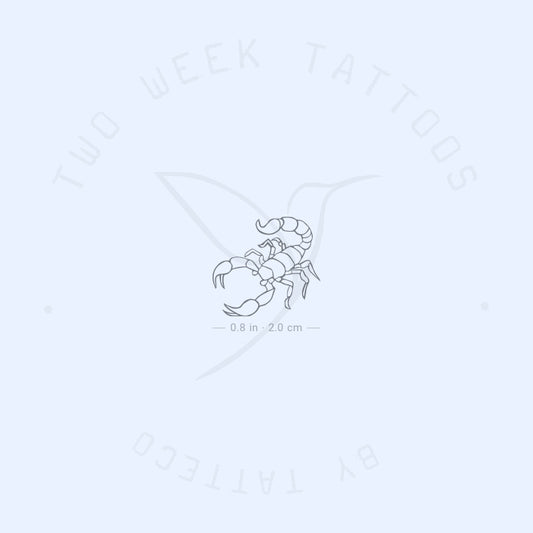 Tatuaje semipermanente de escorpión - Juego de 2