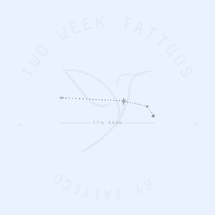 Tatuaje semipermanente de la constelación de Aries (puntos) - Juego de 2