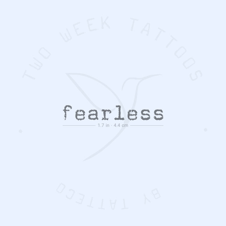 Typewriter Fearless Semi-Permanent Tattoo - Set of 2