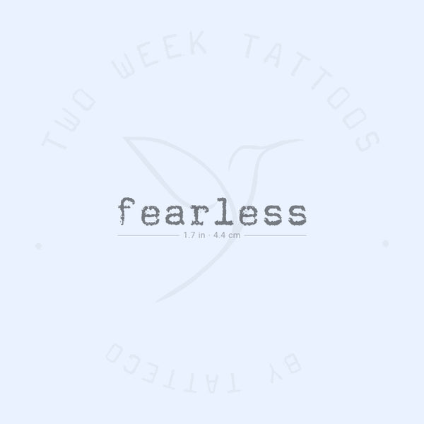 Typewriter Fearless Semi-Permanent Tattoo - Set of 2