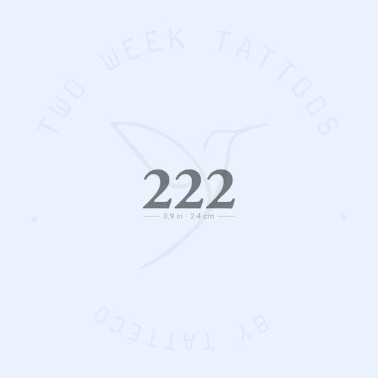 222 Semi-Permanent Tattoo - Set of 2