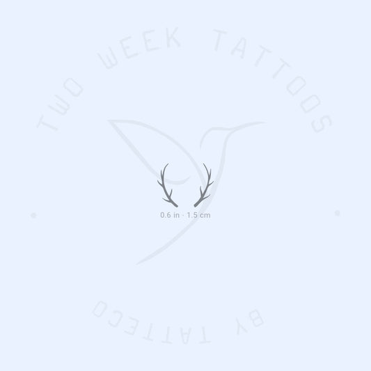 Tatuaje semipermanente de astas pequeñas - Juego de 2