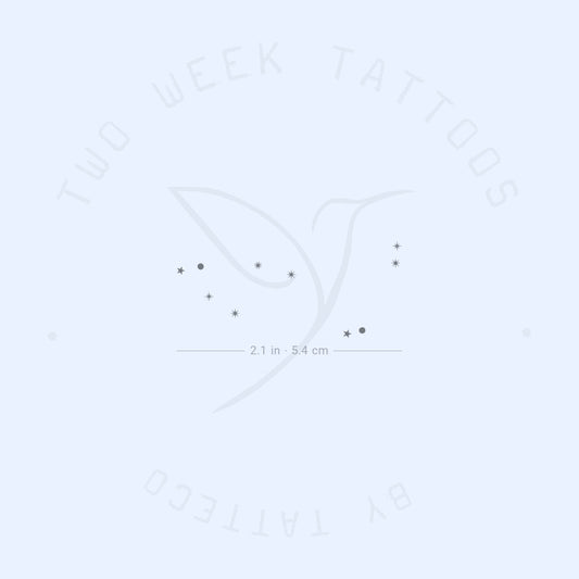Minimalist Capricornus Constellation Semi-Permanent Tattoo - Set of 2