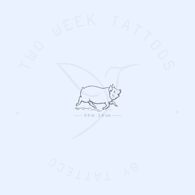 Pig Semi-Permanent Tattoo - Set of 2