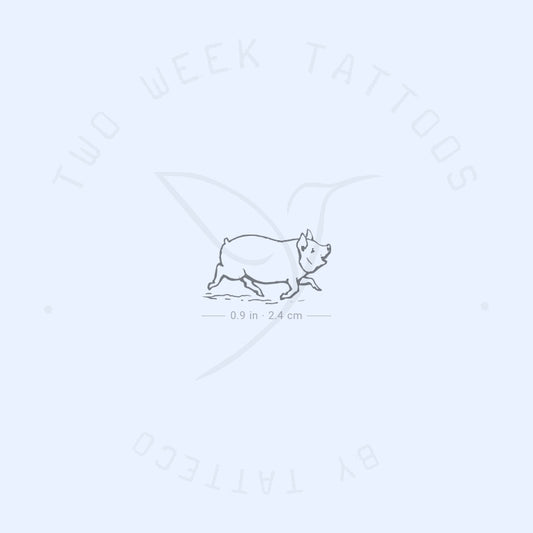 Tatuaje semipermanente de cerdo - Juego de 2