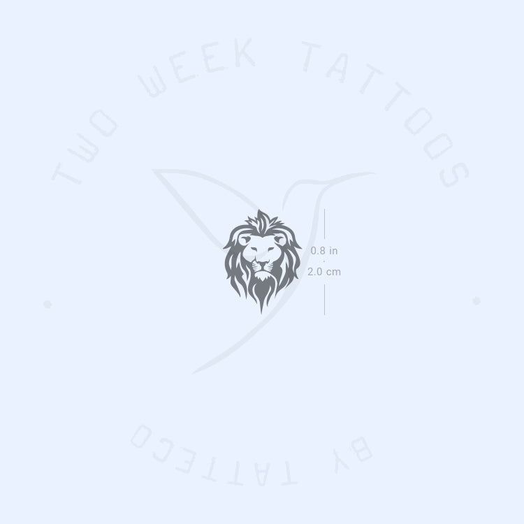 Lion Face Semi-Permanent Tattoo - Set of 2