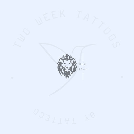 Lion Face Semi-Permanent Tattoo - Set of 2