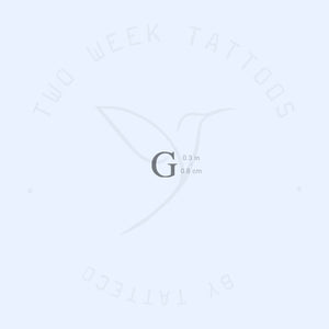 G Serif Uppercase Semi-Permanent Tattoo - Set of 2