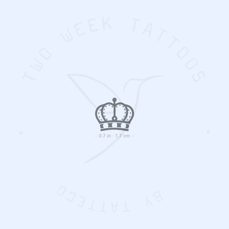 Tatuaje semipermanente de corona de reina (juego de 2)
