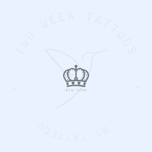 Tatuaje semipermanente de corona de reina (juego de 2)