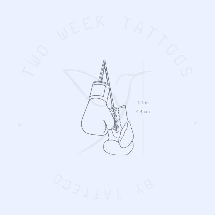 Boxing Gloves Semi-Permanent Tattoo - Set of 2