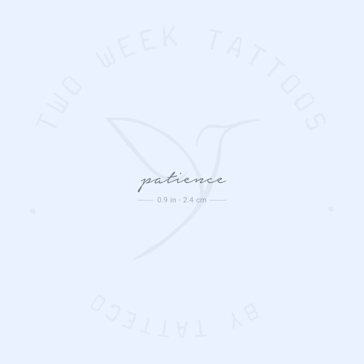 Patience Semi-Permanent Tattoo - Set of 2