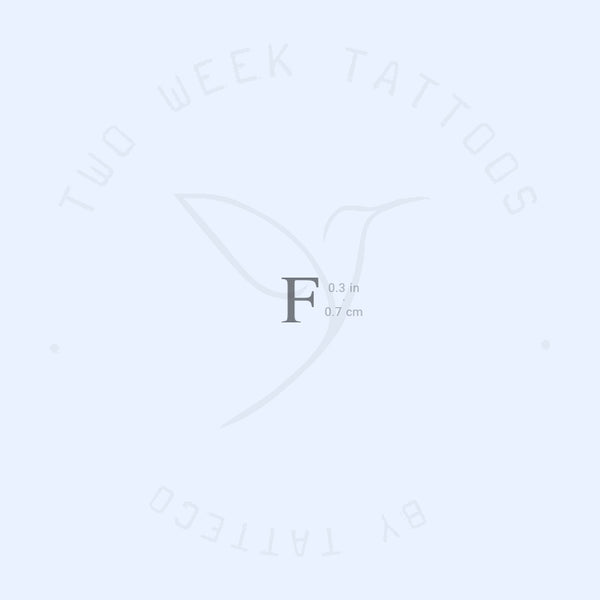 F Serif Uppercase Semi-Permanent Tattoo - Set of 2