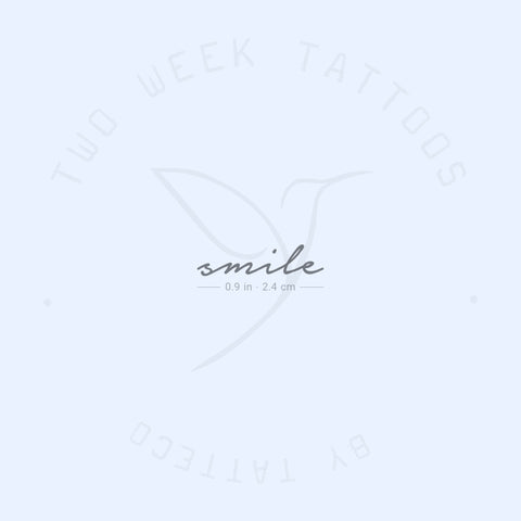 Smile Semi-Permanent Tattoo - Set of 2