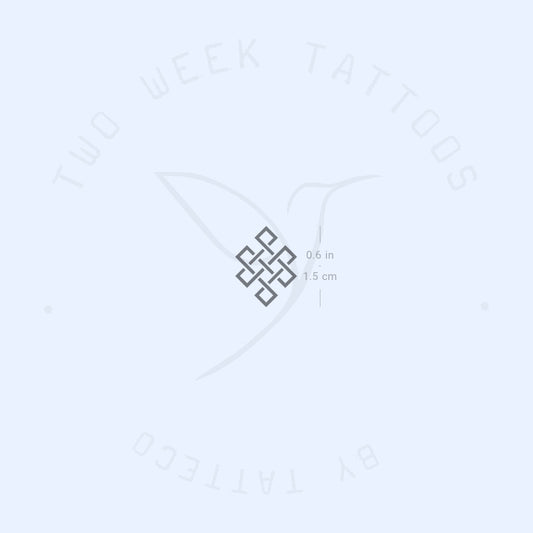 Minimalist Endless Knot Semi-Permanent Tattoo - Set of 2