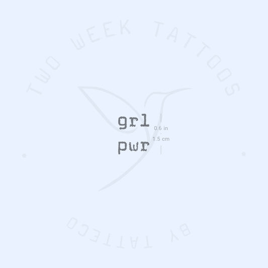 Tatuaje semipermanente Grl Pwr - Juego de 2