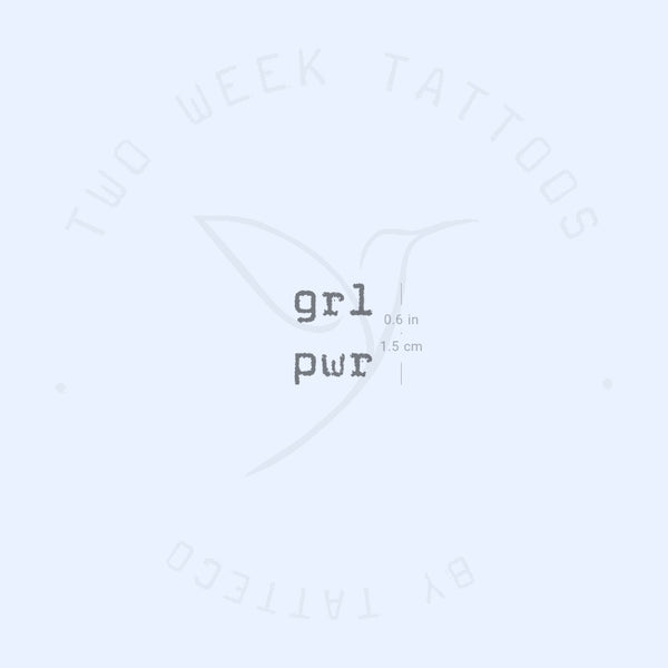 Grl Pwr Semi-Permanent Tattoo - Set of 2