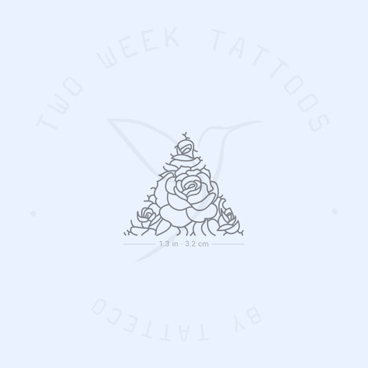 Tatuaje semipermanente de triángulo rosa - Juego de 2