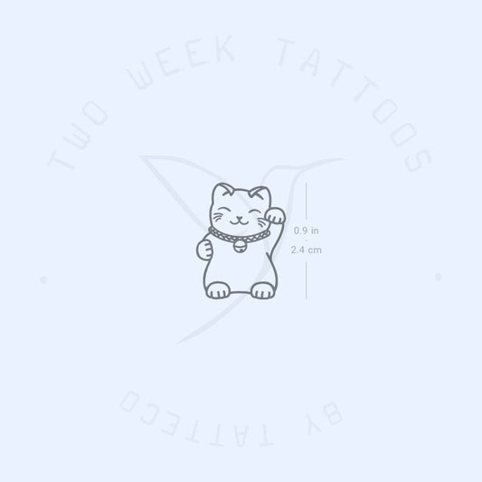 Maneki-Neko Semi-Permanent Tattoo - Set of 2