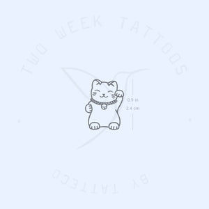 Maneki-Neko Semi-Permanent Tattoo - Set of 2